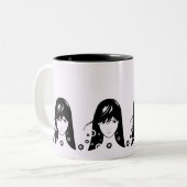 Tasse 2 Couleurs Anime & Manga Avers Belle Fille (Devant gauche)