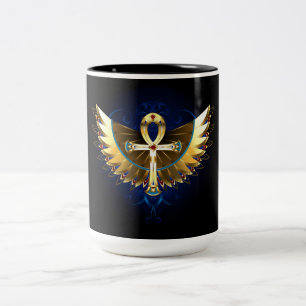 Tasse 2 Couleurs Ankh or avec ailes