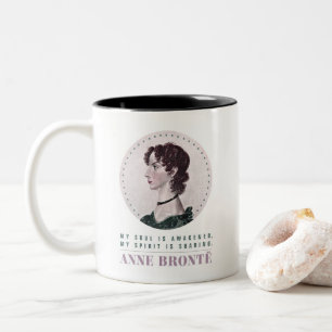 Tasse 2 Couleurs Anne Bronte Portrait et Citation Mon âme est éveil