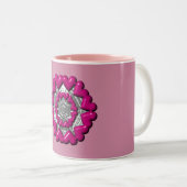 Tasse 2 Couleurs Anneau des Coeurs Valentine (Devant droit)
