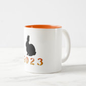 Tasse 2 Couleurs Année chinoise du lapin 2023 (Devant droit)