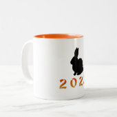 Tasse 2 Couleurs Année chinoise du lapin 2023 (Devant gauche)