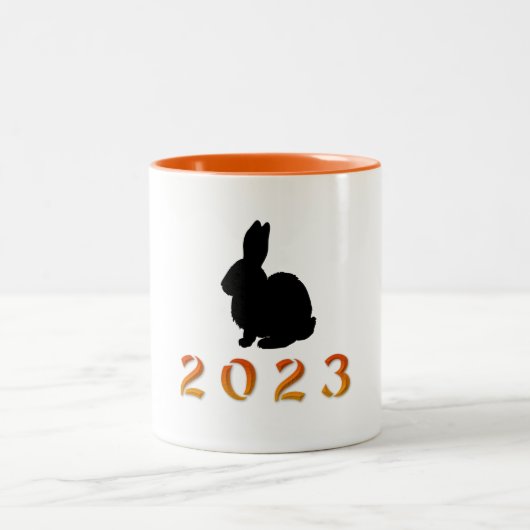 Tasse 2 Couleurs Année chinoise du lapin 2023 (Centre)
