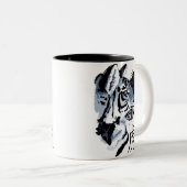 Tasse 2 Couleurs Année chinoise du tigre (bleu) (Devant droit)