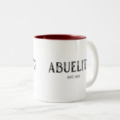 Tasse 2 Couleurs Année de création d'Abuelito (Devant droit)