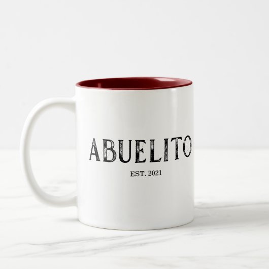 Tasse 2 Couleurs Année de création d'Abuelito (Gauche)