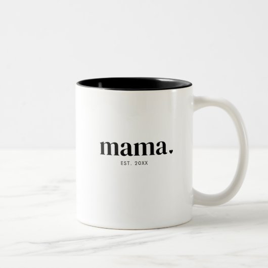 Tasse 2 Couleurs Année de création de Mama (Droit)