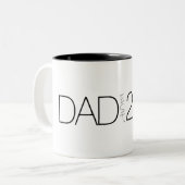 Tasse 2 Couleurs Année de création de Papa design de script moderne (Devant gauche)