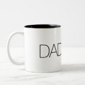 Tasse 2 Couleurs Année de création de Papa design de script moderne (Gauche)