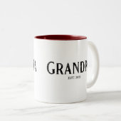 Tasse 2 Couleurs Année de création de Papy (Devant droit)