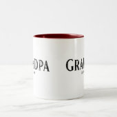 Tasse 2 Couleurs Année de création de Papy (Centre)