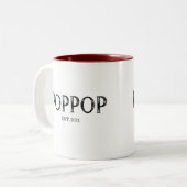 Tasse 2 Couleurs Année de création de PopPop (Devant gauche)