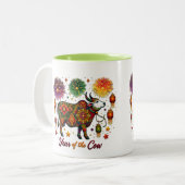 Tasse 2 Couleurs Année de la boue de vache (Devant gauche)