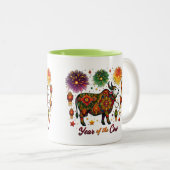 Tasse 2 Couleurs Année de la boue de vache (Devant droit)