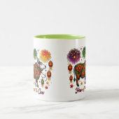 Tasse 2 Couleurs Année de la boue de vache (Centre)