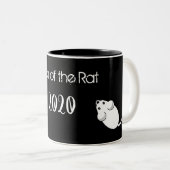 Tasse 2 Couleurs Année de la souris Rat 2020 avec texte (Devant droit)