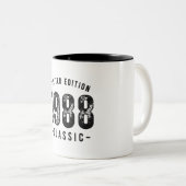 Tasse 2 Couleurs Année de naissance classique 1988 (Devant droit)