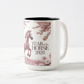 Tasse 2 Couleurs Année du Cheval 2026 (Devant droit)