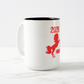 Tasse 2 Couleurs Année du cheval 2026 (Devant gauche)