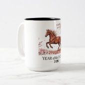 Tasse 2 Couleurs Année du Cheval 2026 (Devant gauche)