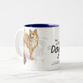 Tasse 2 Couleurs Année du chien Zodiaque chinois (Devant gauche)