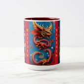 Tasse 2 Couleurs Année du dragon Signe d'astrologie chinoise Annive (Centre)