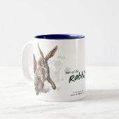 Tasse 2 Couleurs Année du lapin Zodiac chinois Art (Devant gauche)