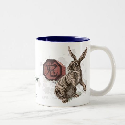 Tasse 2 Couleurs Année du lapin Zodiac chinois Art (Droit)