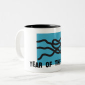 Tasse 2 Couleurs Année du serpent 2025 (Devant gauche)