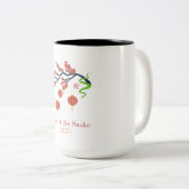 Tasse 2 Couleurs Année du serpent 2025 (Devant droit)