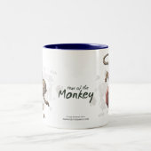 Tasse 2 Couleurs Année du singe Zodiaque chinois (Centre)