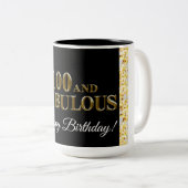 Tasse 2 Couleurs Anniversaire 100 ans (Devant droit)