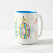 Tasse 2 Couleurs Anniversaire 40 ans (Devant droit)