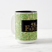 Tasse 2 Couleurs Anniversaire 58 ans (Devant gauche)