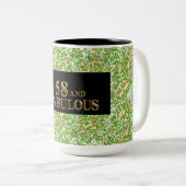 Tasse 2 Couleurs Anniversaire 58 ans (Devant droit)