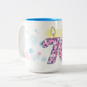 Tasse 2 Couleurs Anniversaire 70 ans (Devant gauche)