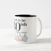 Tasse 2 Couleurs anniversaire 80ish (Devant droit)