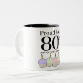 Tasse 2 Couleurs anniversaire 80ish (Devant gauche)