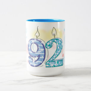 Tasse 2 Couleurs Anniversaire 92 ans