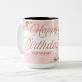 Tasse 2 Couleurs Anniversaire de Blossom (Devant gauche)