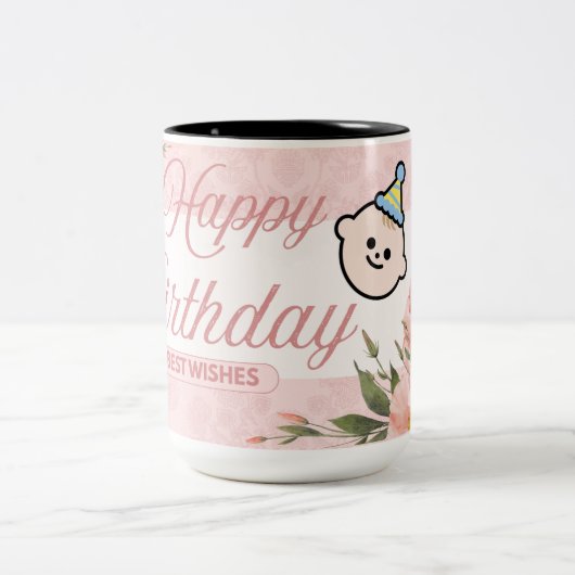 Tasse 2 Couleurs Anniversaire de Blossom (Centre)