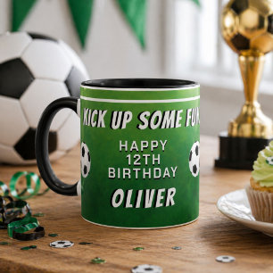 Tasse 2 Couleurs Anniversaire de enfant sportif de football de ball