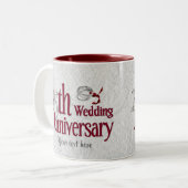 Tasse 2 Couleurs Anniversaire de l'argent (Devant gauche)