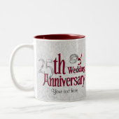 Tasse 2 Couleurs Anniversaire de l'argent (Gauche)