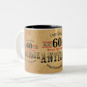 Tasse 2 Couleurs Anniversaire du Vieux Timer (Devant gauche)