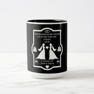 Tasse 2 Couleurs Anniversaire Mariage des filles gays