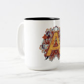 Tasse 2 Couleurs Anniversaire - Monogramme majuscule -lettre A (Devant gauche)