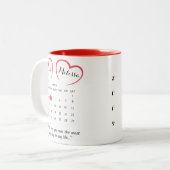Tasse 2 Couleurs Anniversaire personnalisé (Devant gauche)
