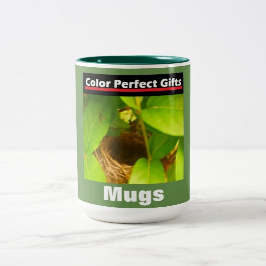 Tasse 2 Couleurs Annonce Nid Colibri (Centre)