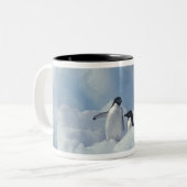 Tasse 2 Couleurs Antarctique. Pingouins d'Adelie (Devant gauche)